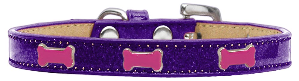 Pink Bone Widget Dog Collar Purple Ice Cream Size 16